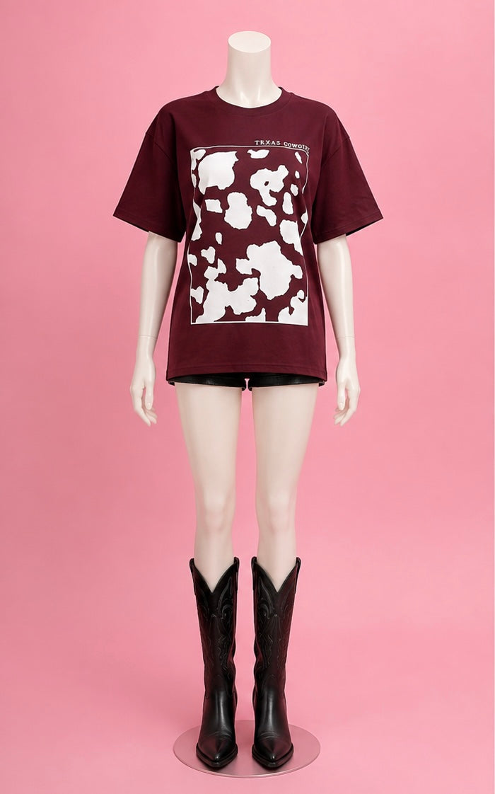Texas Cowgirl Oversized Graphic Tee