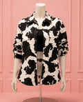 Button-Up Shaket Cow Print