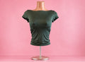 Elegant Ruched Satin Blouse