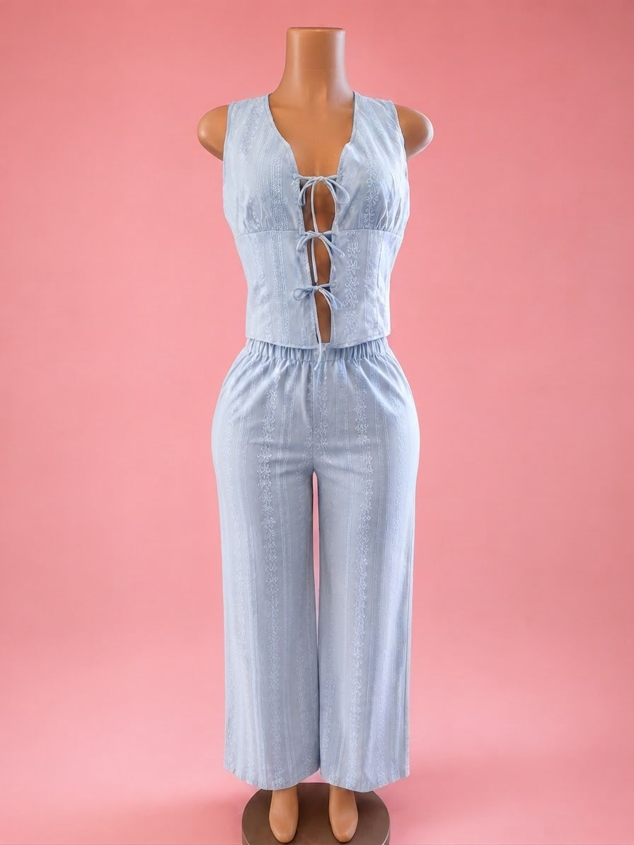 Two-Piece Embroidered Set